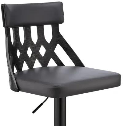 45" Swivel Adjustable Height Bar Chair - Gray / Black