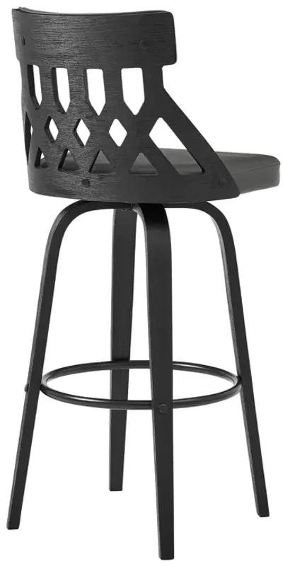 Swivel Backless Counter Height Bar Chair - Gray / Black