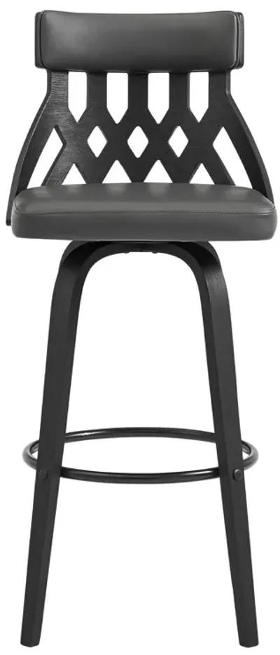 Swivel Backless Counter Height Bar Chair - Gray / Black