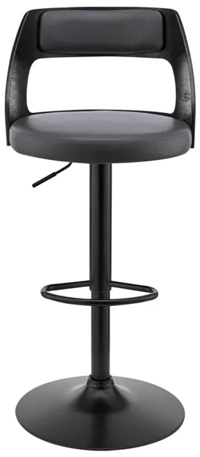 43" Swivel Adjustable Height Bar Chair - Gray / Black