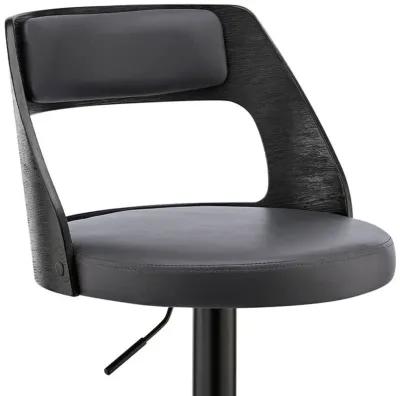 43" Swivel Adjustable Height Bar Chair - Gray / Black