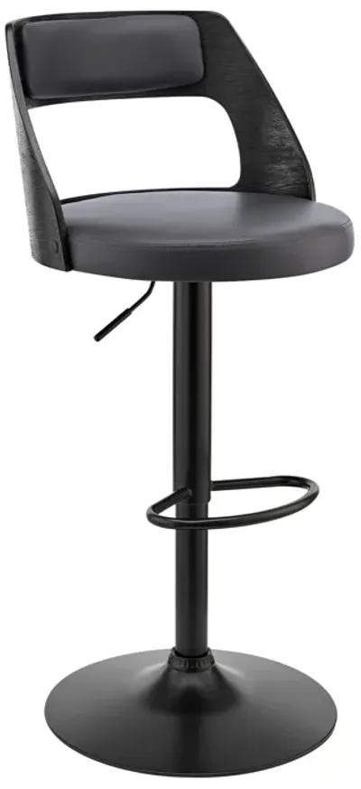 43" Swivel Adjustable Height Bar Chair - Gray / Black