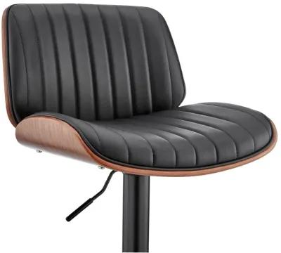 43" Swivel Adjustable Height Bar Chair - Black