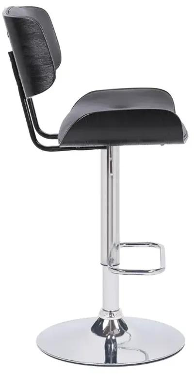 46" Swivel Adjustable Height Bar Chair - Gray / Silver