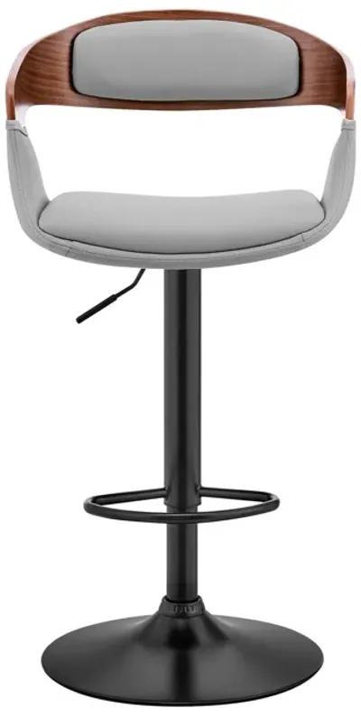 43" Swivel Low Back Adjustable Height Bar Chair - Gray / Black