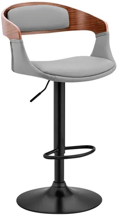 43" Swivel Low Back Adjustable Height Bar Chair - Gray / Black