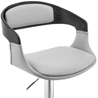 43" Swivel, Low Back Adjustable Height Bar Chair - Gray / Silver