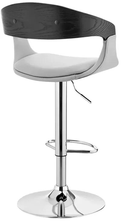 43" Swivel, Low Back Adjustable Height Bar Chair - Gray / Silver