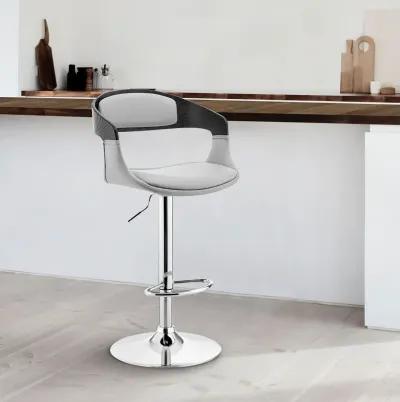 43" Swivel, Low Back Adjustable Height Bar Chair - Gray / Silver