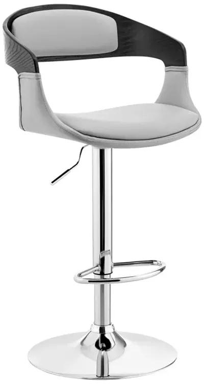 43" Swivel, Low Back Adjustable Height Bar Chair - Gray / Silver