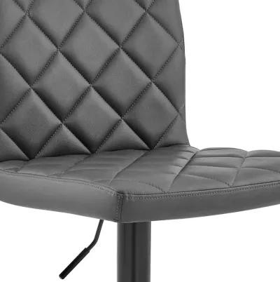 46" Swivel Low Back Adjustable Height Bar Chair - Gray / Black