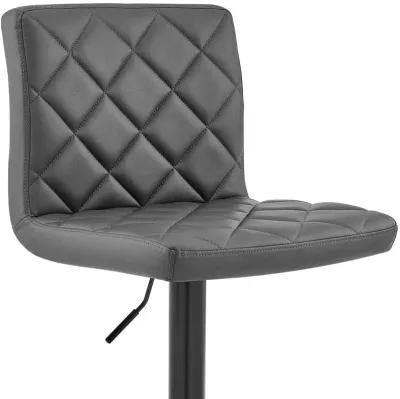 46" Swivel Low Back Adjustable Height Bar Chair - Gray / Black