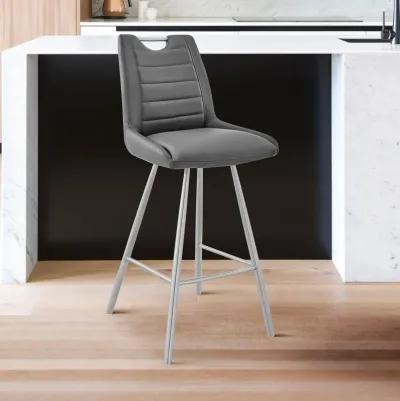 Iron Bar Height Bar Chair - Gray / Silver