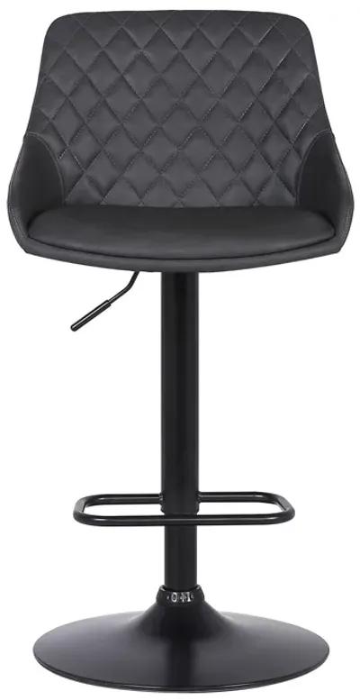 43.5" Swivel Low Back Adjustable Height Bar Chair - Gray / Black