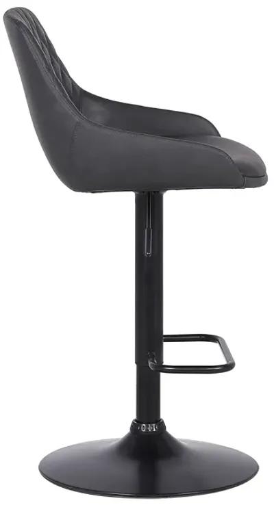 43.5" Swivel Low Back Adjustable Height Bar Chair - Gray / Black