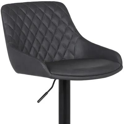 43.5" Swivel Low Back Adjustable Height Bar Chair - Gray / Black