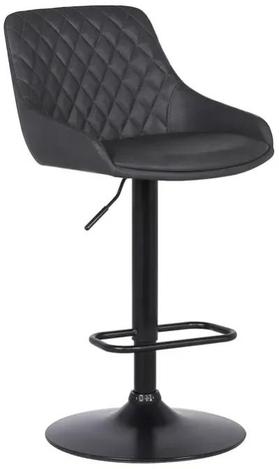 43.5" Swivel Low Back Adjustable Height Bar Chair - Gray / Black