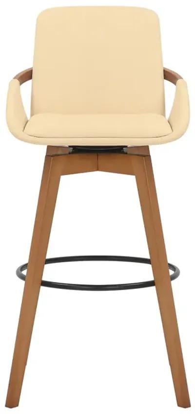 Swivel Bar Height Bar Chair - Cream / Black