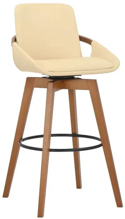 Swivel Bar Height Bar Chair - Cream / Black