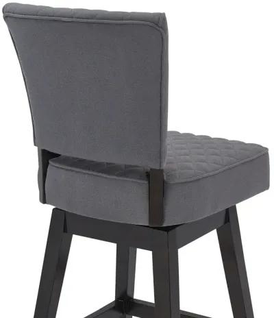 Solid Wood Swivel Counter Height Bar Chair - Gray / Espresso