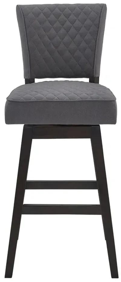 Solid Wood Swivel Counter Height Bar Chair - Gray / Espresso