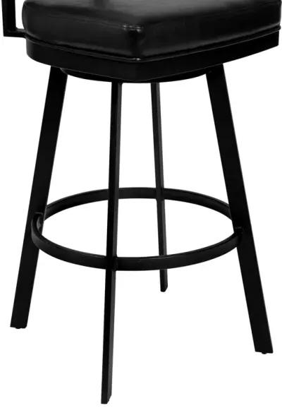 36" Iron Counter Height Bar Chair - Black