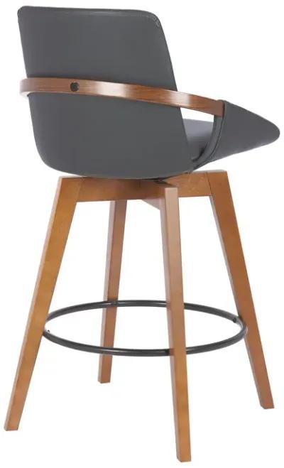 Swivel Counter Height Bar Chair - Gray / Brown