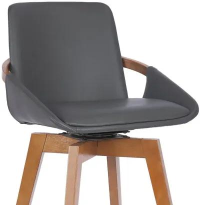 Swivel Counter Height Bar Chair - Gray / Brown