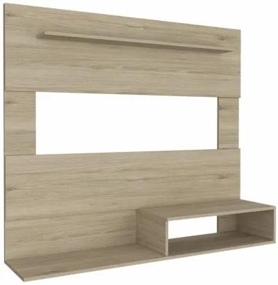 Manufactured Wood Open Shelving Entertainment Center - Light Pine