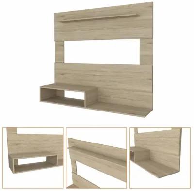 Manufactured Wood Open Shelving Entertainment Center - Light Pine