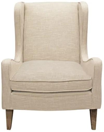 Linen Solid Color Lounge Chair - Natural