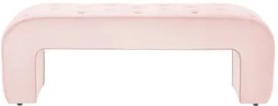 Upholstered Velvet Bench - Blush