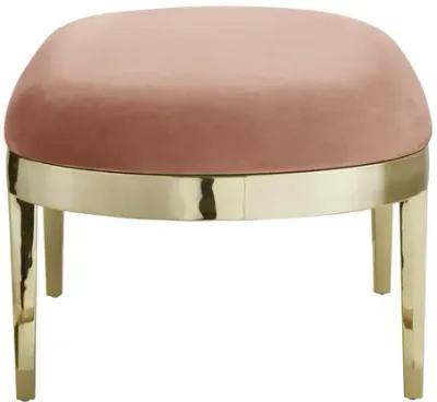 Upholstered Velvet Bench - Blush / Gold