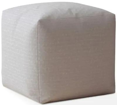 Cotton Pouf Ottoman - Gray