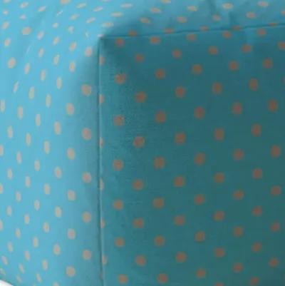 Cotton Polka Dots Pouf Cover - Blue / Gray