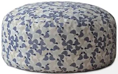 Cotton Round Turtle Pouf Cover - Beige