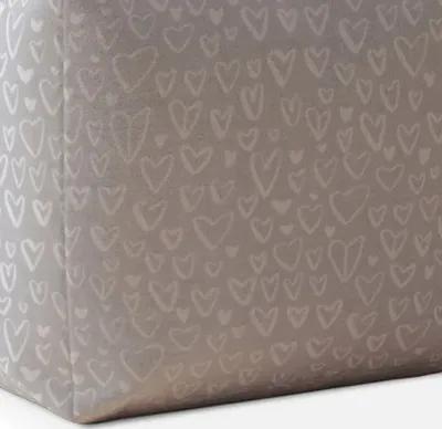 Cotton, Abstract Pouf Cover - Gray