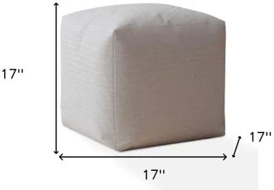 Cotton Pouf Cover - Gray