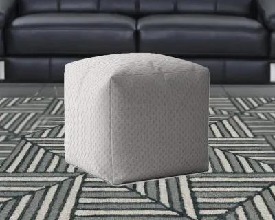 Polyester Cube Pouf Cover - Gray