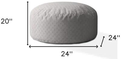 Polyester Round Pouf Cover - Gray