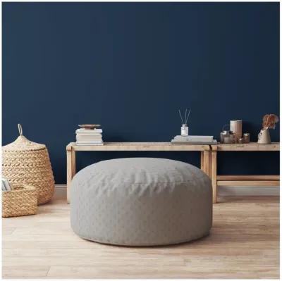 Polyester Round Pouf Cover - Gray