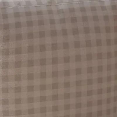 Cotton Gingham Pouf Cover - Gray