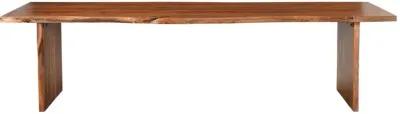 Live Edge Solid Wood Dining Bench - Brown