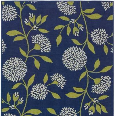 Floral Outdoor / Indoor Area Rug - Blue / Green