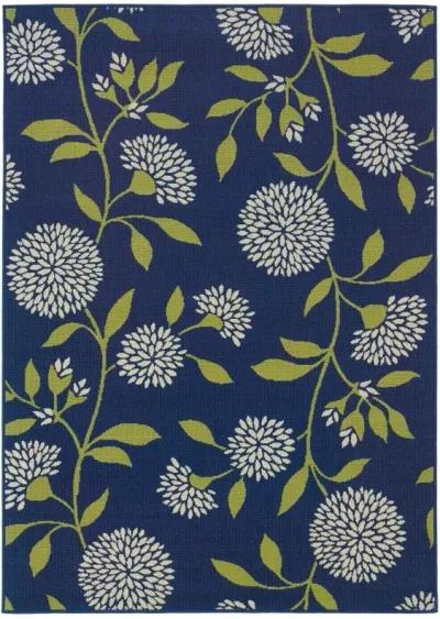 Floral Outdoor / Indoor Area Rug - Blue / Green