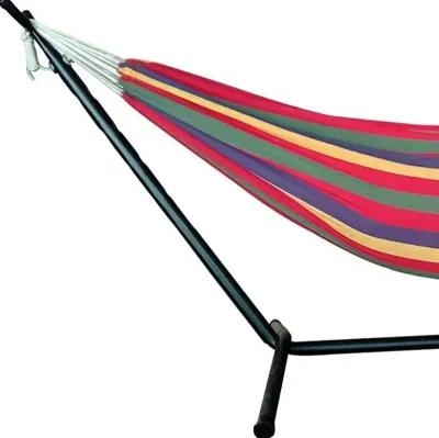 Regatta Stripe Two Person Hammock With Stand - Multi