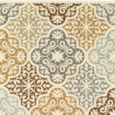 4' X 6' Moroccan Indoor / Outdoor Area Rug - Gray / Ivory