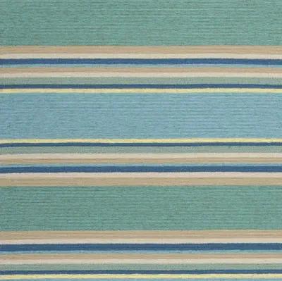 3' X 5' Striped Handmade Indoor / Outdoor Area Rug - Blue