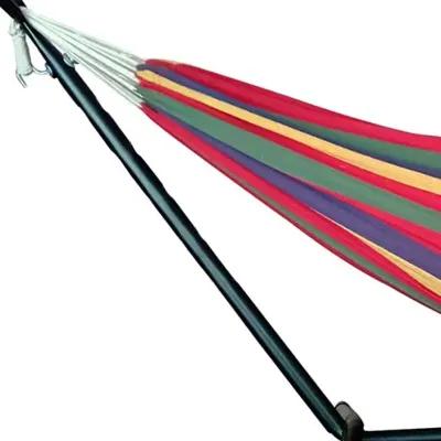 Tropical Stripe Double Classic Two Person Hammock With Stand - Red / Green