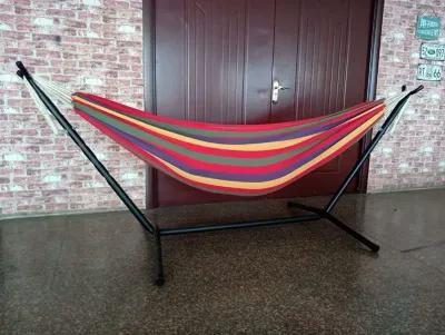 Tropical Stripe Double Classic Two Person Hammock With Stand - Red / Green